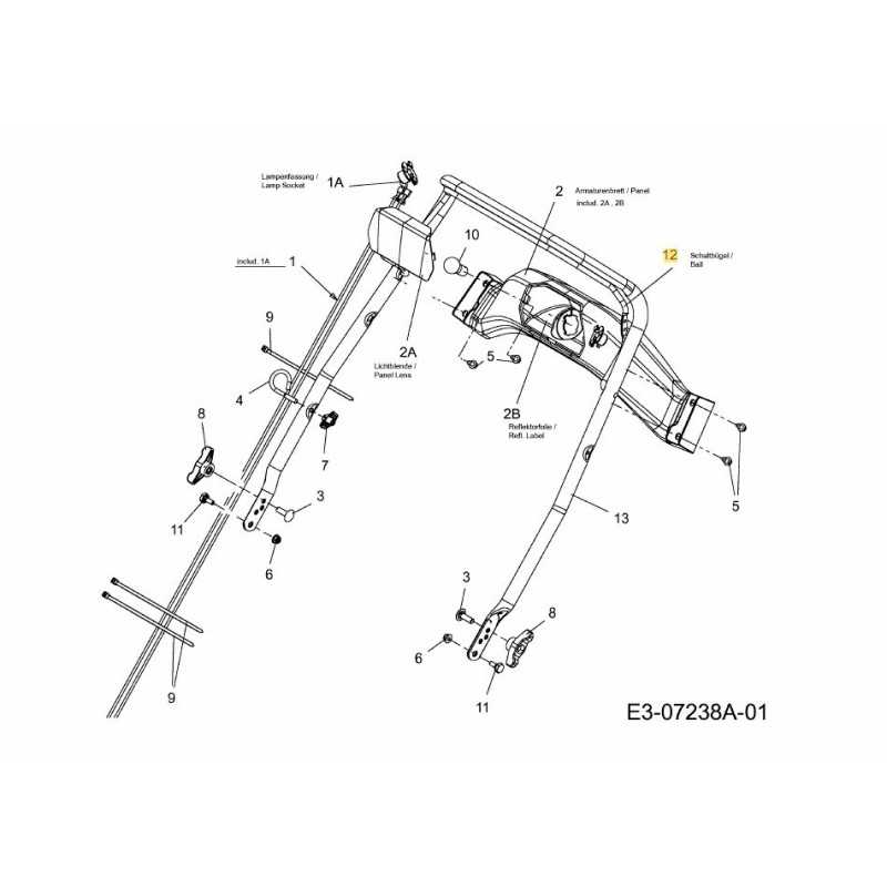 LEVA DELL'INTERRUTTORE 747-05327B-S ORIGINALE MTD
