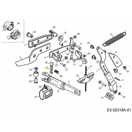 BARRE DE VERROUILLAGE 7200202 ORIGINALE MTD | NewgardenParts.com