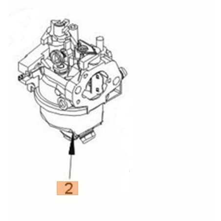 Carburateur ORIGINAL pour moteur de tondeuse EMAK K805 G 53 PK COMFORT | NewgardenParts.com