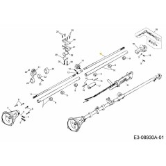 Arbre de transmission inférieur 092.63.504 d'origine MTD