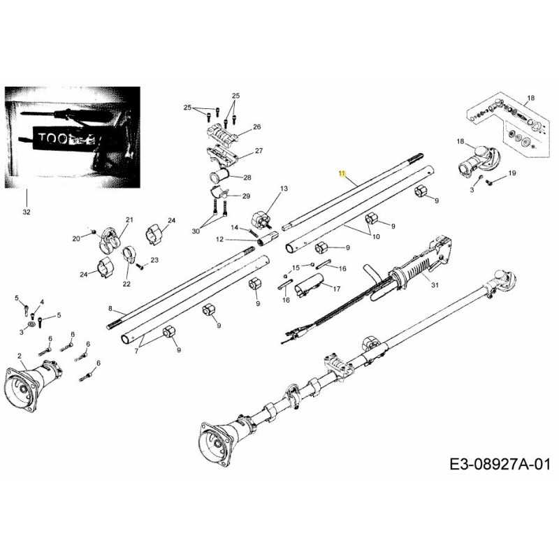 Arbre de transmission inférieur 092.63.481 d'origine MTD