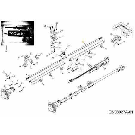 ALBERO DI TRASMISSIONE INFERIORE 092.63.481 ORIGINALE MTD | NewgardenParts.com