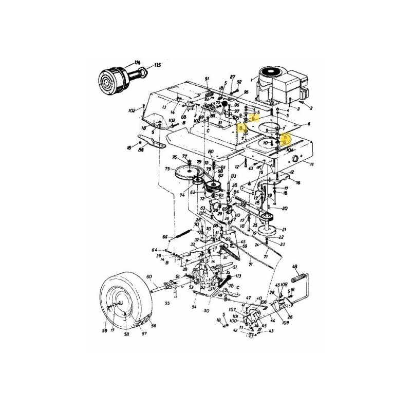 MONTANTE IL MOTORE 722-0153 ORIGINALE MTD