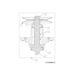 LAME DE BROCHE AVEC POULIE 618-05137 ORIGINALE MTD | NewgardenParts.com