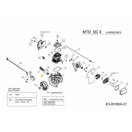 ASTA DI CONTROLLO DEL TUBO 753-05909 ORIGINALE MTD | NewgardenParts.com