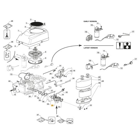 Carburatore ORIGINALE STIGA motore TRE0701 trattorino tagliaerba 118552604/0 | NewgardenParts.com