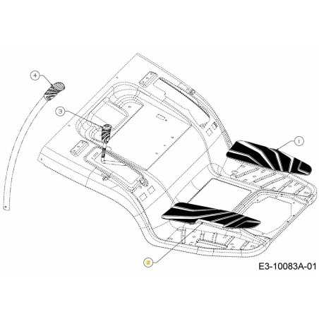 PARAFANGO DESTRO 631-05525 ORIGINALE MTD | NewgardenParts.com