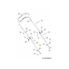 MANOPOLA ALA 1/4-20 1.80 ROSSO 720-05074A ORIGINALE MTD | NewgardenParts.com