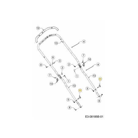BOUTON : AILETTE : 1/4-20 : 1,80 : ROUGE 720-05074A ORIGINAL MTD | NewgardenParts.com