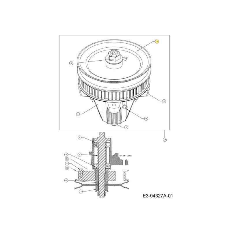 Polea de correa trapezoidal 756-04344 ORIGINAL MTD