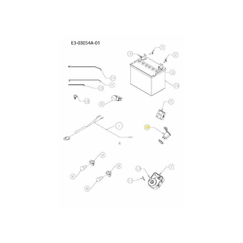 RÉCEPTEUR D'ALIMENTATION 12V 725-2003 ORIGINAL MTD
