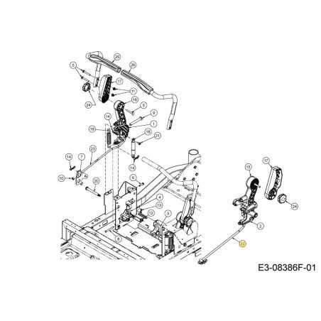ASTA DI CONTROLLO IDROGRAFICO RH 747-07430A ORIGINALE MTD | NewgardenParts.com