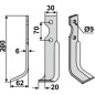 Lama zappa motocoltivatore motozappa fresa 350-185 350-184 dx sx HONDA 200mm