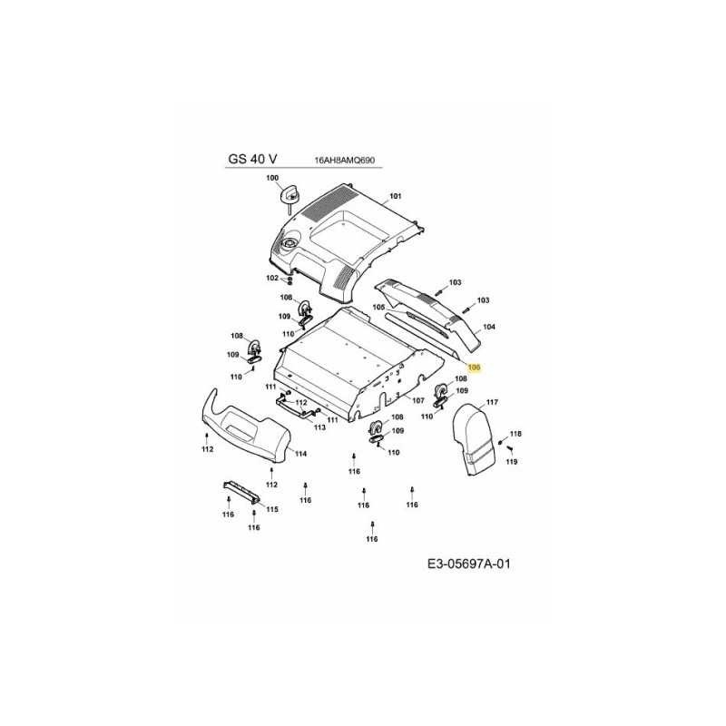 BORDURE EN CAOUTCHOUC 3635318 ORIGINAL MTD