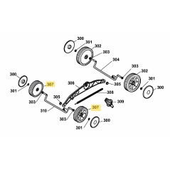 RUOTA, 170 MM DIAMETRO. 4961048 ORIGINALE MTD