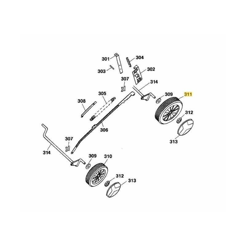 WHEEL, 200MM DIA. 4960059 ORIGINAL MTD