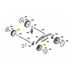 Wheel D130 4905500 ORIGINAL MTD | NewgardenParts.com