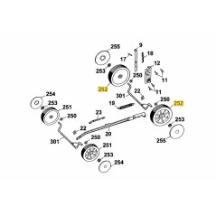 RUEDA DE 200 MM DE DIÁMETRO 6340051 ORIGINAL MTD