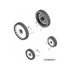 RUEDA MOTRIZ 300mm RODAMIENTO DE BOLAS 634-04392 ORIGINAL MTD | NewgardenParts.com