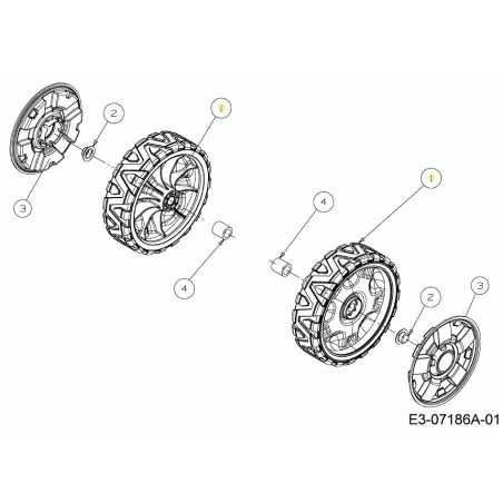 WHEEL 7X2 634-04642 ORIGINAL MTD | NewgardenParts.com