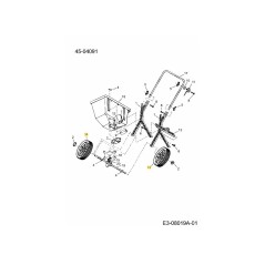 GRUPPO RUOTA CON PNEUMATICO AF-40443 ORIGINALE MTD