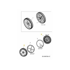 WHEEL 8x1.8 734-04581 ORIGINAL MTD | NewgardenParts.com