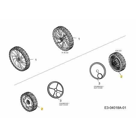 WHL ASM:INT DR:8X2:SL:ZAG:BLK 634-05040 ORIGINAL MTD | NewgardenParts.com