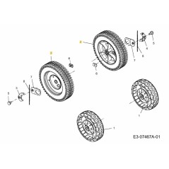 COMPONENTE RUOTA, 9X2.125 734-2010B ORIGINALE MTD