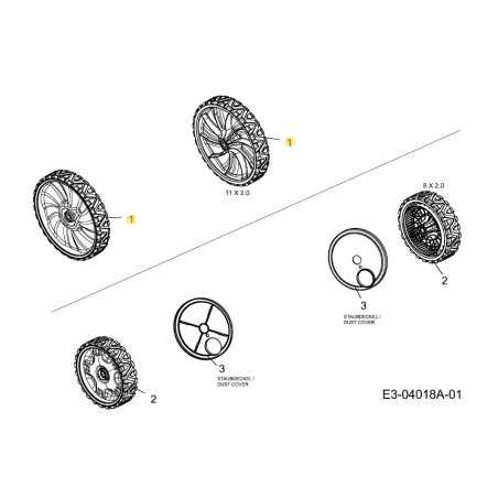WHL ASM 11X2 BB Z BLK 634-04601 ORIGINALE MTD | NewgardenParts.com