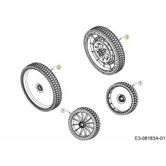 JANTE COMPLÈTE 11" RWD PREM BB 634-05029 ORIGINAL MTD
