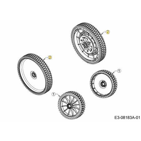 WHEEL CPL. 11" RWD PREM BB 634-05029 ORIGINAL MTD | NewgardenParts.com