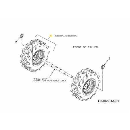 WHEEL CPL. 13X5X6 634-04232 ORIGINAL MTD | NewgardenParts.com
