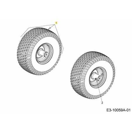 WHEEL CPL. 15X6-6 634-05214 ORIGINAL MTD | NewgardenParts.com