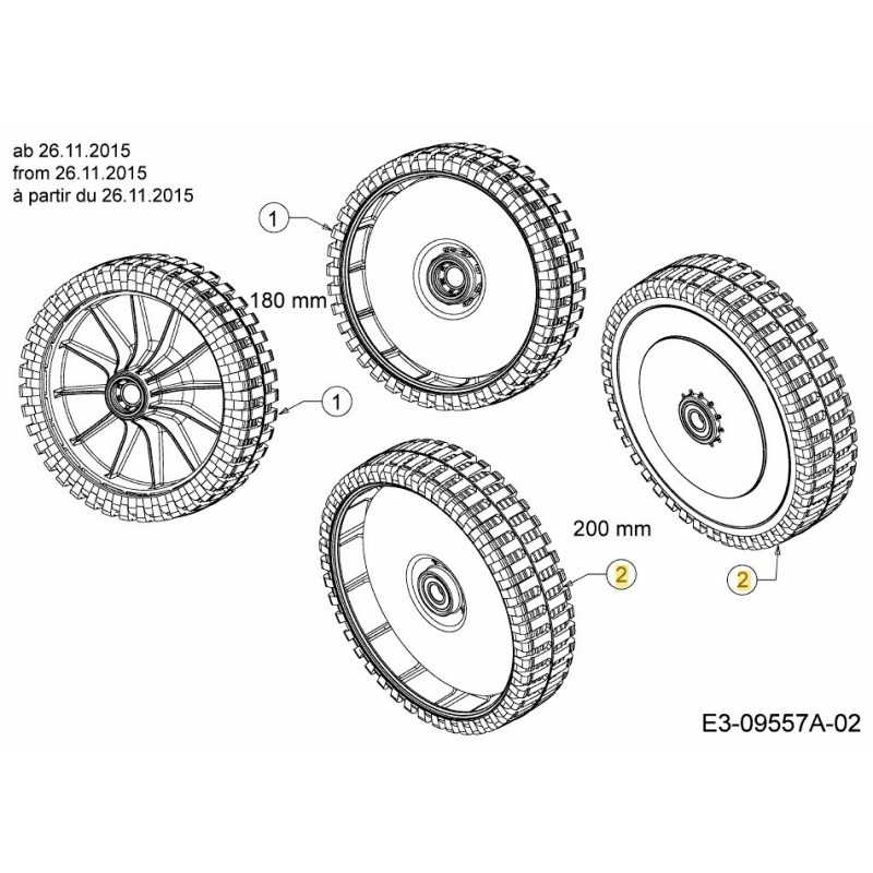 ROUE COMPLÈTE 200MM IDLE PREM BB 634-05020 ORIGINAL MTD