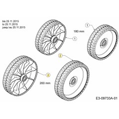 WHEEL CPL. 200MM 634-05152 ORIGINAL MTD | NewgardenParts.com