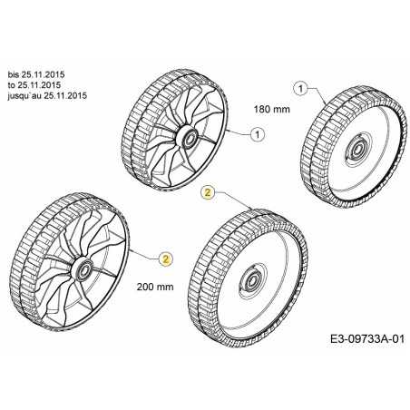 WHEEL CPL. 200MM 634-05152 ORIGINAL MTD | NewgardenParts.com