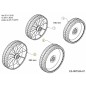ROUE COMPLÈTE 200MM 634-05152 ORIGINALE MTD