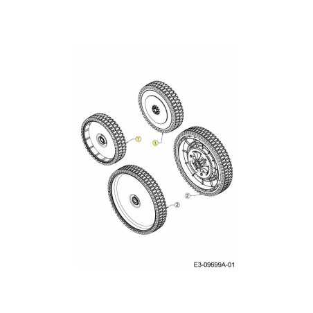 WHEEL CPL. 200MM SLV 634-05021 ORIGINAL MTD | NewgardenParts.com