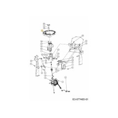 VOLANTE SOFTGRIP A 3 RAZZE 631-04556A ORIGINALE MTD