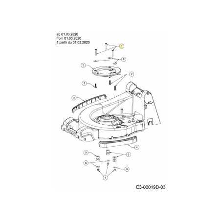 VITE TT M8x1.25 55 PAN 6 ELOGI 710-09134 ORIGINALE MTD | NewgardenParts.com