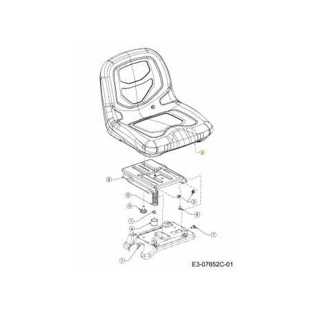SIÈGE À DOSSIER HAUT 757-05233 ORIGINAL MTD | NewgardenParts.com