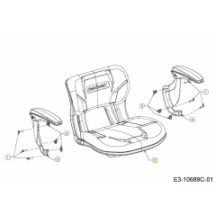 Sitz mit hoher Rückenlehne 757-05967 ORIGINAL MTD