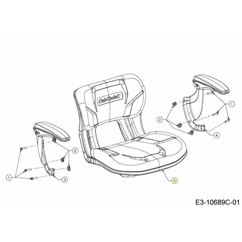 Sitz mit hoher Rückenlehne 757-05967 ORIGINAL MTD