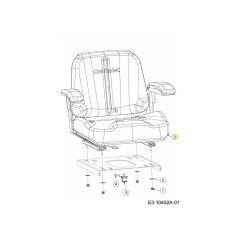 SEAT WITH SLIDES/ARMRESTS 757-05106 ORIGINAL MTD