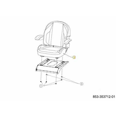SEAT - COMMERCIAL MB 757-06200 ORIGINAL MTD | NewgardenParts.com