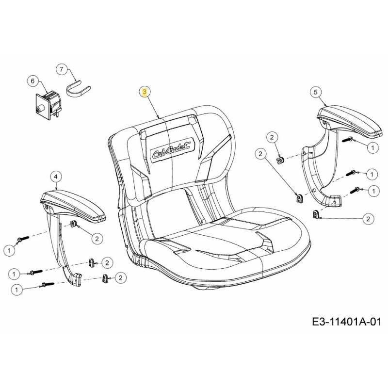SEDILE HI CUB OPS E BRACCIO OPZIONALI 757-05009C ORIGINALE MTD