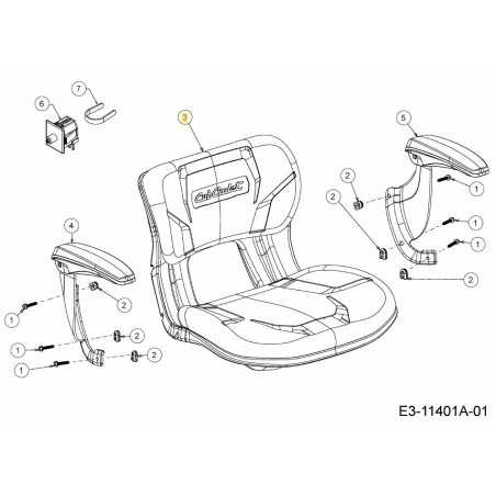 SEAT:HI:CUB:OPS &amp- ARM OPT 757-05009C ORIGINAL MTD | NewgardenParts.com