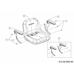 SEAT:HOHE RÜCKENLEHNE:CUB:w/OPS 757-06027 ORIGINAL MTD