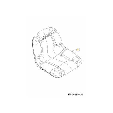 SEAT:HIGH BACK:CUB:w/OPS 757-04091 ORIGINAL MTD | NewgardenParts.com