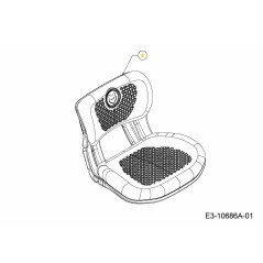 SEAT:HIGH BACK:WOLF 757-05087 ORIGINAL MTD